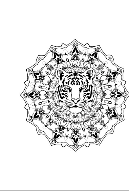 A design from Tiger Mandalas